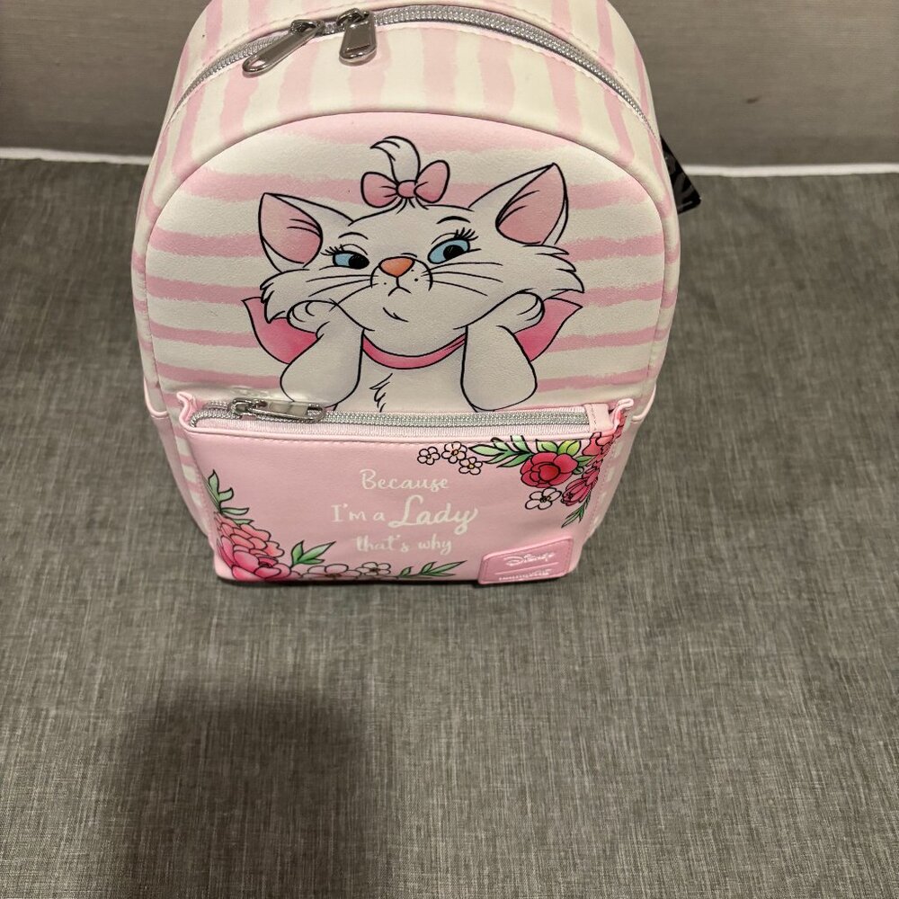 Loungefly Disney The Aristocats Marie, “Because I’m a lady” Floral Mini Backpack